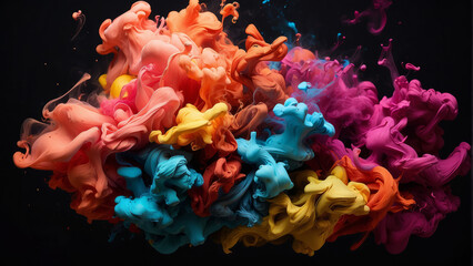 colorful splashes