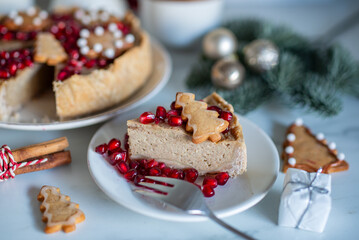 Festive Christmas cheesecake