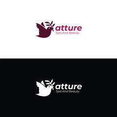 A Hand drawn illustration and beauty logo design