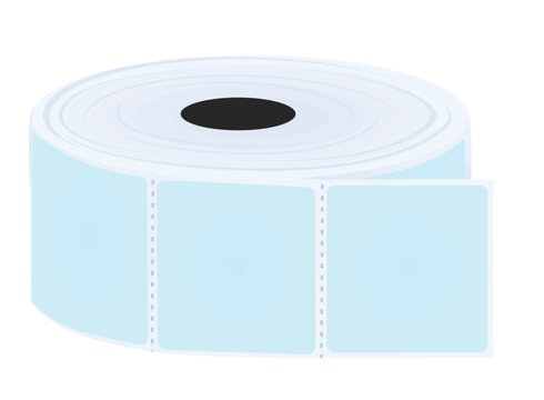 Thermal roll stickers. vector illustration