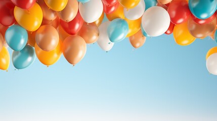 A dynamic and festive balloon mockup, featuring an array of colorful balloons in a celebratory composition, captured in high-definition detail.