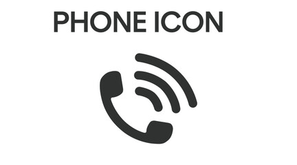 Fototapeta premium Phone black and white icon. Vector isolated black and white simple illustration of a telephone.