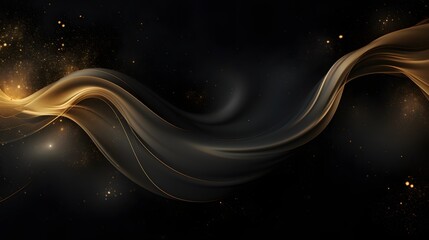 cosmic background with black and golden