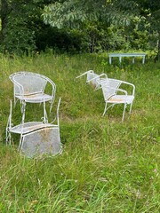 abandoned chairs