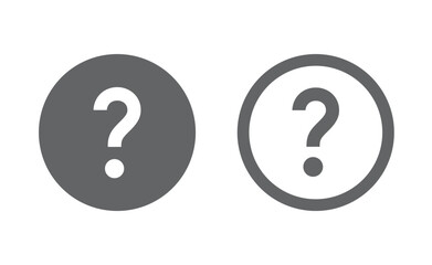 Question mark icon or button set. Question mark outline signs. Buttons. Help icons speech bubble vector isolated collection. Vector illustration