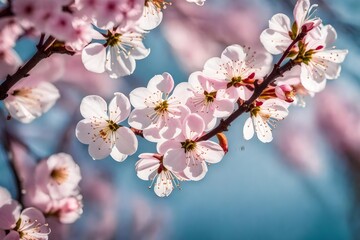 Fototapeta na wymiar cherry tree blossom Generated with AI.