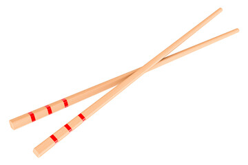 Chopsticks, closeup. 3D rendering isolated on transparent background