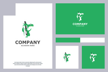 frog climbing logo design