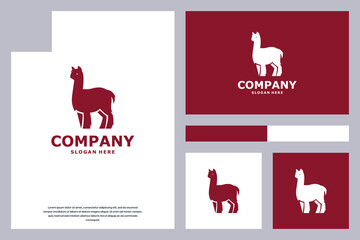 charming alpaca logo design