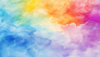 colorful watercolor rainbow background