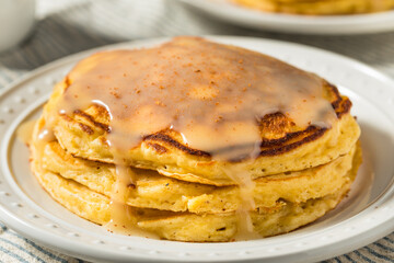 Warm Homemade Eggnog Pancakes