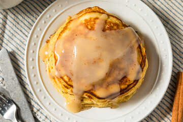 Warm Homemade Eggnog Pancakes