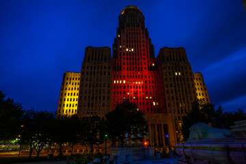 Obraz premium Buffalo City At Night