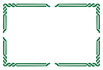 Green border frame deco vector label simple line corner art deco