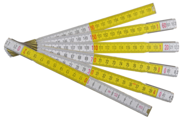 Zollstock gelb, gefächert