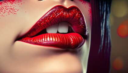close up lips of lips