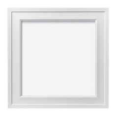 Obraz premium A realistic horizontal photo frame, white and blank on one side. Blank white photo frame mockup template set isolated on transparent background PNG