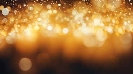 Gold light bokeh for holiday lights background or Christmas background