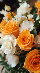 flowers for funeral, in the style of white and amber