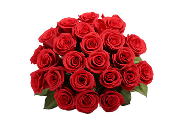 Obraz premium bouquet of red roses isolated on transparent backgrounds for design High-quality stock PNG created using generative Ai tools