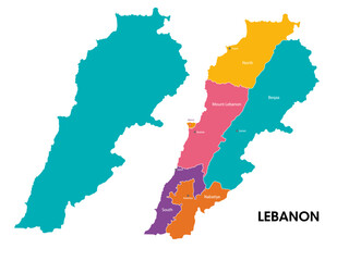 Fototapeta premium map of lebanon