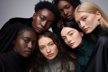 Obraz premium Modeling agencies promoting inclusivity in the industry, with space for diversity messages