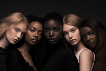 Obraz premium Modeling agencies advocating for authenticity in the modeling industry, with space for authenticity messages