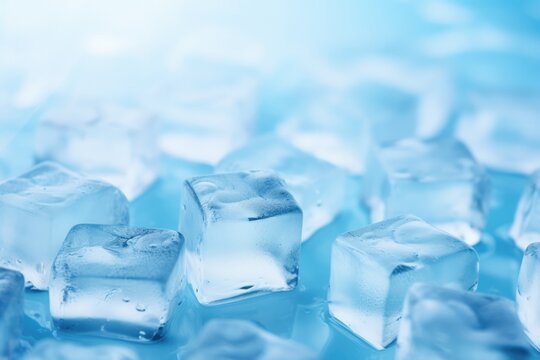 Cool Background Featuring Ice Cubes For A Refreshing Vibe