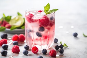 Thyme-Infused Berry And Ice Summer Cooler