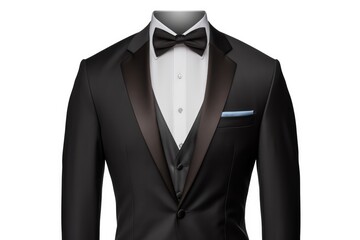 Mockup Of Tuxedo Suit With A Transparent Background