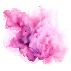 Fog cloud of abstract pink smoke isolated on white background. Watercolor splash of party fog cloud for Valentine’s Day romance and love. 3d special effects abstract graphic resource by Vita