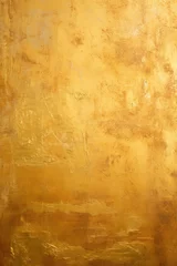 Fotobehang Wall made of gold, texture background © BrandwayArt