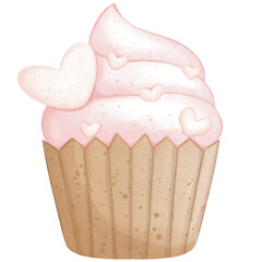 cupcake isolated on white background