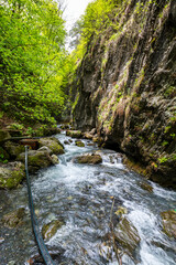 View of the brook in North Caucasus mountains