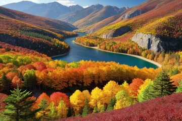 Fototapeta na wymiar autumn colors in the mountains