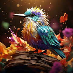 Beautiful picture of bird made with generative Ai