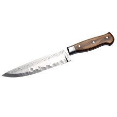 Steel knife isolated on transparent background