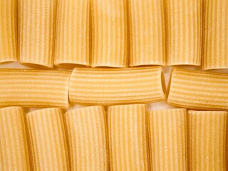 Rigatoni Uncooked Pasta Noodles in Pattern - Background Pasta Photography