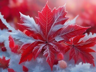 red maple leaves in autumn