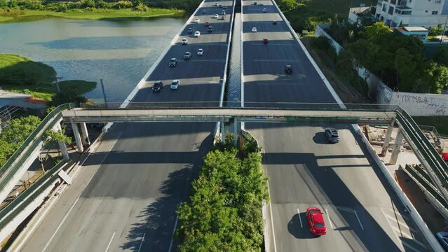 cars on a traffic in a city