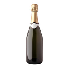 Champagne bottle isolated on transparent background