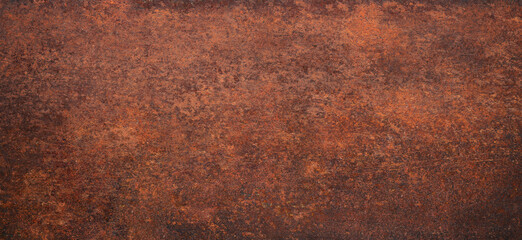 brown rust background, corrosion on a metal surface - obrazy, fototapety, plakaty