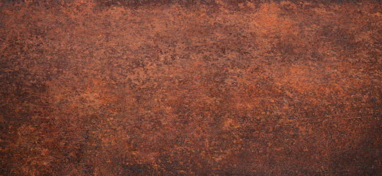brown rust background, corrosion on a metal surface