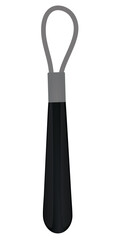 Metallic shoe horn helper. vector