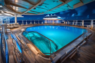 Fototapeta premium swimming pool in hotel