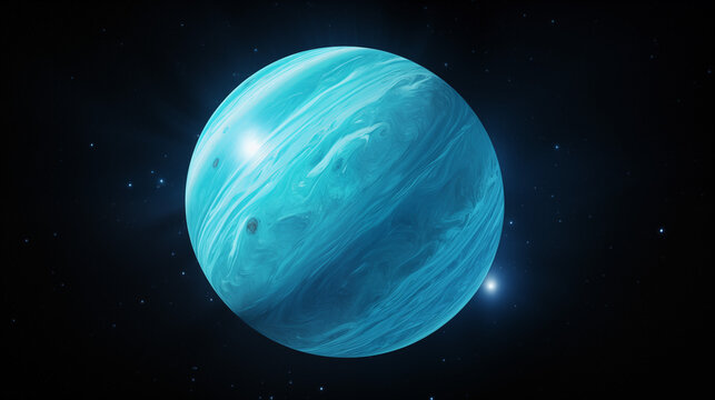 A detailed, isolated image of Uranus in space