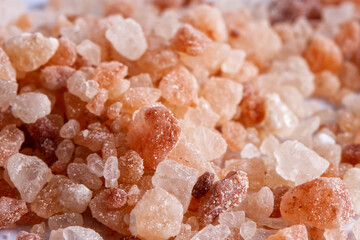 Himalayan salt, close up, macro.