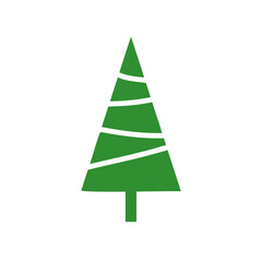 Geometric Christmas Tree with Stripes