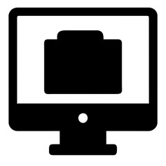 computer monitor icon isolated