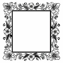 border edging frame simple black and white outline